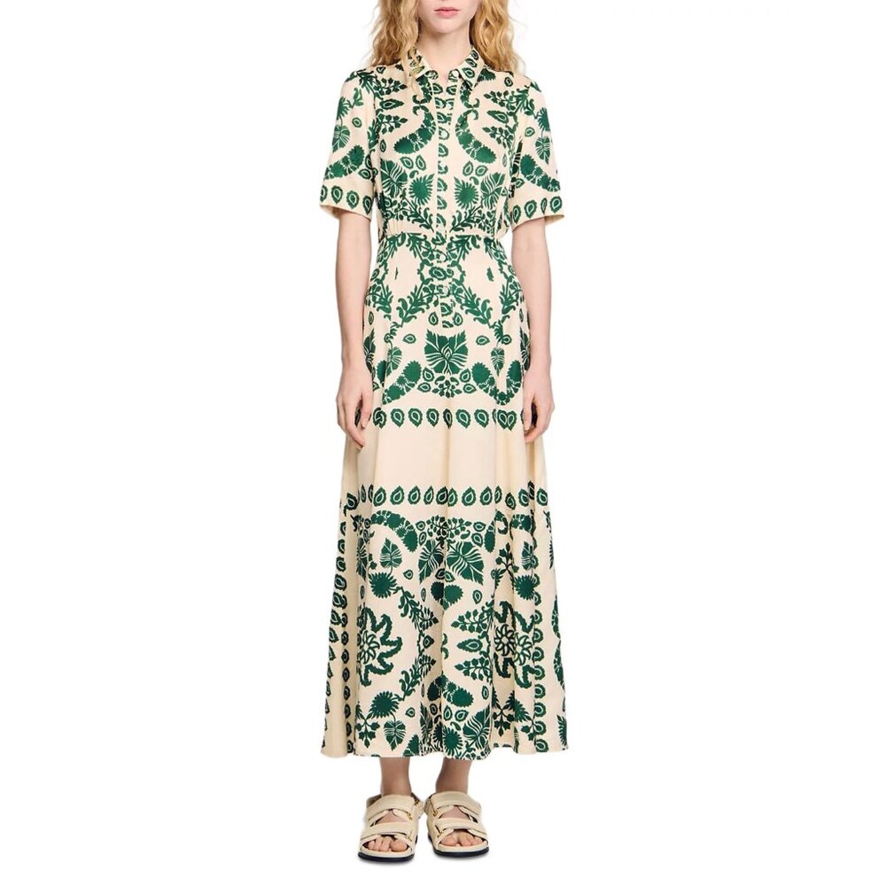 Lavandou Floral Print Maxi Dress
